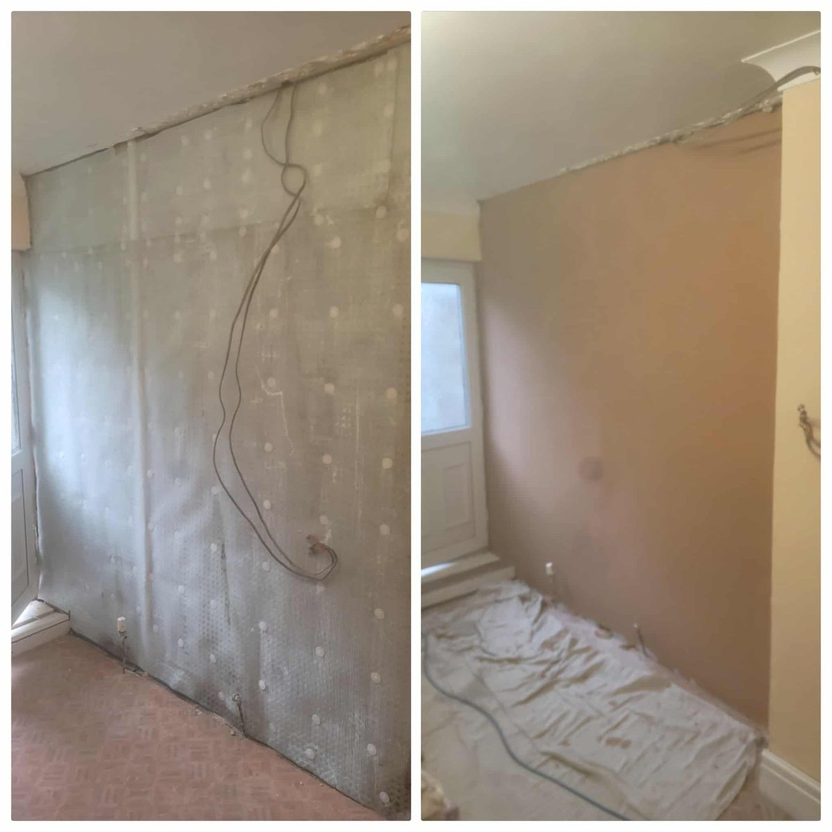 Damp and mould on an internal wall