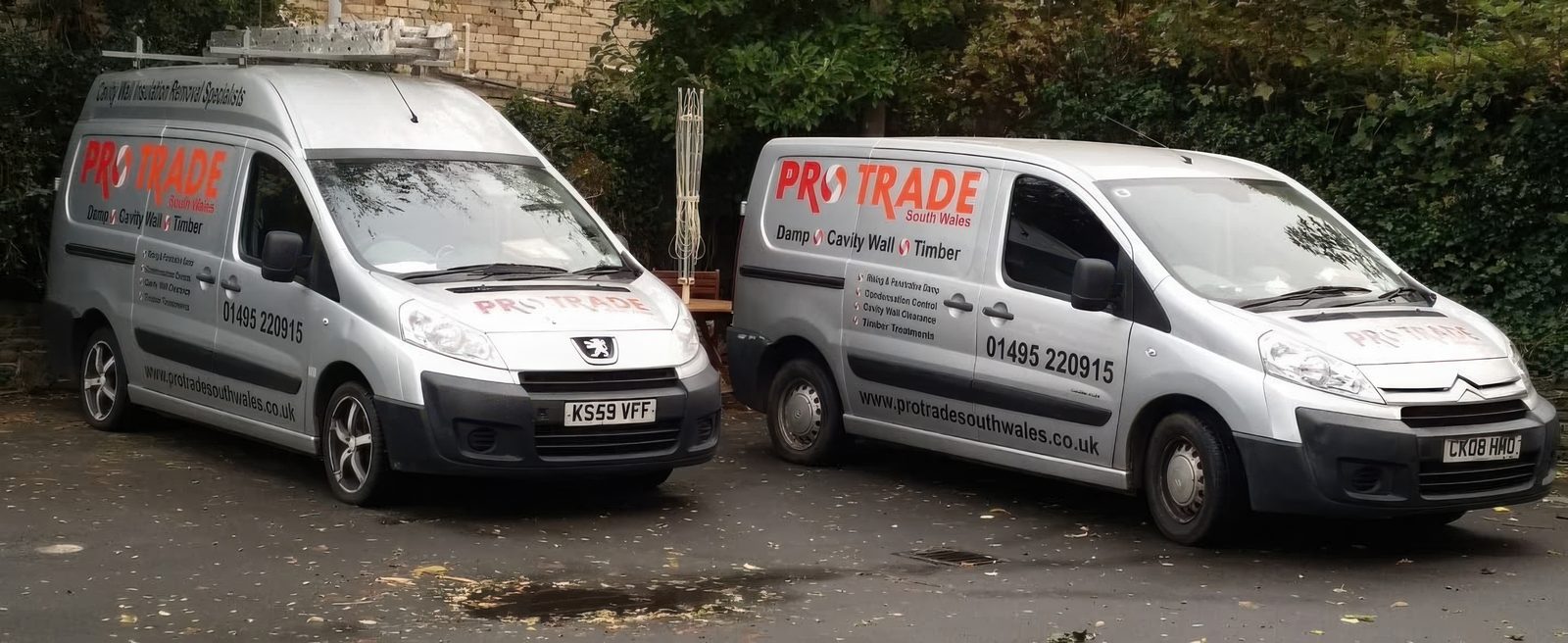 Pro Trade South Wales branded van fleet